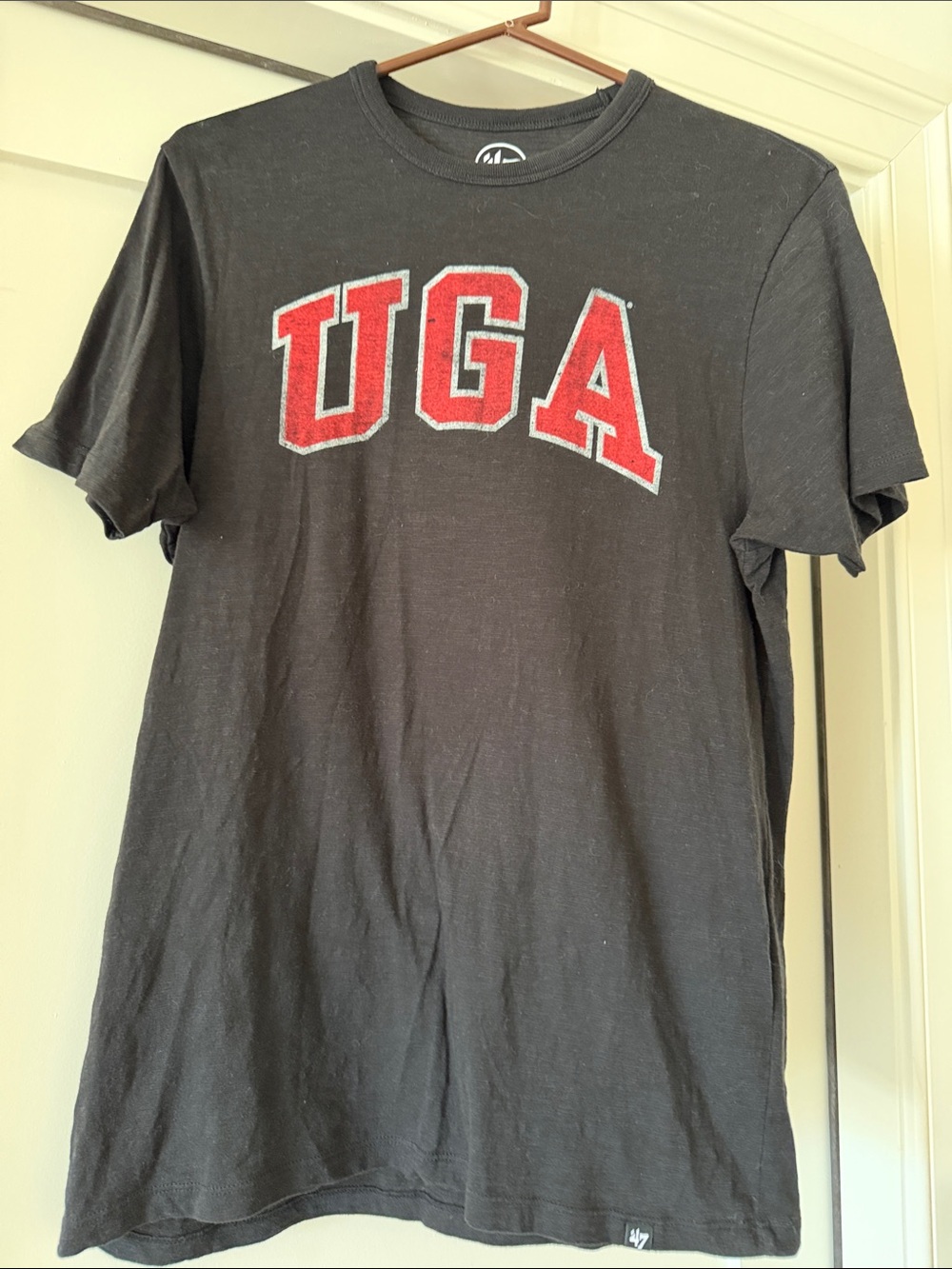 47 Brand Black UGA Short-Sleeve Tee with Red Logo